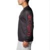 Columbia Men's Collegiate Terminal Tackle Heather Long Sleeve Shirt, SC - Shark Heather, X-Large view 4