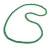 Avalaya Long Apple Green Glass Bead Necklace - 140cm Length view 3