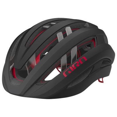 Giro Aries Spherical Bike Helmet - Matte Carbon/Red Large