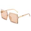 HCHES Large Frame Chain Sunglasses Fashion Versatile UV Protection Sunglasses Sunglasses Ladies Sunglasses,4,One size view 1