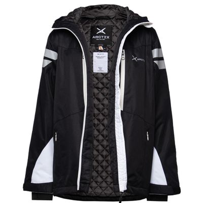 Arctix Kids Insulated Quilted Lining with Reflective Print Cold Weather Peak Performance Jacket, Black, 3T