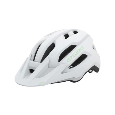 Giro Fixture II MIPS Mountain Bike Helmet for Men, Women, Kids, and Adults  Matte White/Green Logo, Universal Women (50-57 cm)