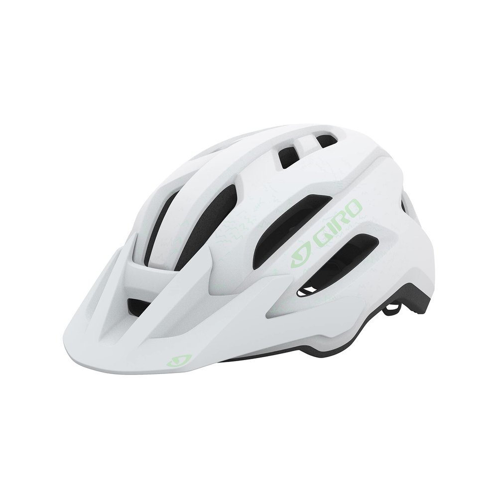 Giro Fixture II MIPS Mountain Bike Helmet for Men, Women, Kids, and Adults Matte White/Green Logo, Universal Women (50-57 cm)