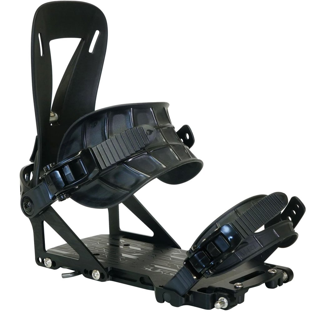 Spark R&D Unisex Surge ST Splitboard Bindings - Durable Reliable Lightweight Easy-to-Install Puck-Compatible All-Mountain Freeride Touring Splitboard Fasteners, Black, X-Small