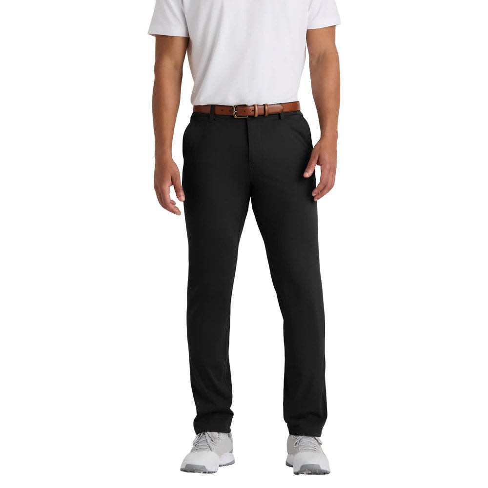 YUCENFU Mens Dress Pants 4-Way Stretch Performance Expandable Waist Business Slacks Flat Front Comfort,Black,42W30L