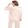 Fivali Womens Silk Satin Pajamas Long Sleeve Pj Set Two-piece Sleepwear Silky Button-down Nightwear Soft Loungewear Sets, XXL Champagne view 4