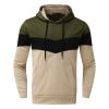 Men's Hooded Athletic Tracksuit Casual Jogging 2 Pieces Suits Color Block Hoodies and Long Sweatpants Set(Army Green,4X-Large) view 2