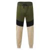 Men's Hooded Athletic Tracksuit Casual Jogging 2 Pieces Suits Color Block Hoodies and Long Sweatpants Set(Army Green,4X-Large) view 4