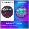 Kuangmi Reflective Glowing Basketball Holographic Luminous for Night Game Light Up Basket Ball Men's Official Size 7 29.5", Star view 3