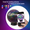 Kuangmi Reflective Glowing Basketball Holographic Luminous for Night Game Light Up Basket Ball Men's Official Size 7 29.5", Star view 4
