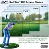 Elite Screens GolfSim DIY, 10'x10' Impact Projector Screen for Golf/Multi-Sport Simulation Screen with Metal Grommets. Folded Packing, DIY10X10-IPW1145-F view 2