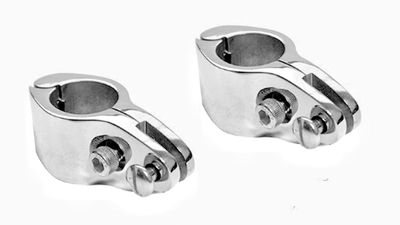 2Pack Stainless Steel 316 Marine Jaw Slide Hinged, Bimini Top Fitting Awning Hardware Fitting Rowing Boat Hardware (with Lock nut Style, Diameter:7/8 Inch 22mm)