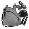WOLT Ice Skate Bag - Inline Roller Skate Bag with Adjustable Shoulder Strap for Both Youth and Adults.grey view 3
