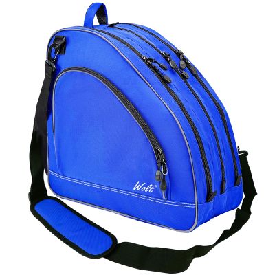 WOLT Ice Skate Bag - Inline Roller Skate Bag with Adjustable Shoulder Strap for Both Youth and Adults.blue