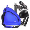 WOLT Ice Skate Bag - Inline Roller Skate Bag with Adjustable Shoulder Strap for Both Youth and Adults.blue view 3