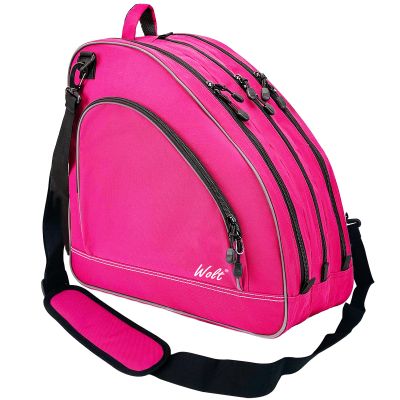WOLT Ice Skate Bag - Inline Roller Skate Bag with Adjustable Shoulder Strap for Both Youth and Adults.pink