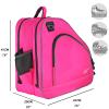 WOLT Ice Skate Bag - Inline Roller Skate Bag with Adjustable Shoulder Strap for Both Youth and Adults.pink view 2
