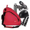WOLT Ice Skate Bag - Inline Roller Skate Bag with Adjustable Shoulder Strap for Both Youth and Adults.red view 3