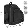 WOLT Ice Skate Bag - Inline Roller Skate Bag with Adjustable Shoulder Strap for Both Youth and Adults.black view 2