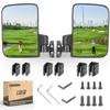 10L0L Golf Cart Mirror No Drilling Side Mirrors Universal for Yamaha, Club Car, EZGO, Folding Side Rear View Mirrors Adjustable 180 Degree HD Glass