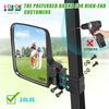 10L0L Golf Cart Mirror No Drilling Side Mirrors Universal for Yamaha, Club Car, EZGO, Folding Side Rear View Mirrors Adjustable 180 Degree HD Glass view 2