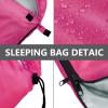 ORTHOMTEX Sleeping Bags for Adults,Teens and Kids Girls-Warm & Cold Weather Lightweight,Waterproof Backpack,Great for 3-4 Seasons Hiking,Camping and Outdoor Mountaineering(Pink/Right Zip) view 4