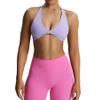 Aoxjox Women's Workout Sports Bras Fitness Metamorph Sienna Twist Bra Yoga Crop Tank (Purple Heather, Medium) view 1