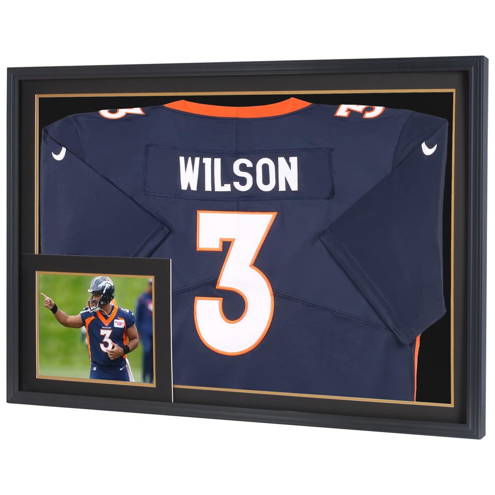 Pro Collector's X Large 36 X 26 Sports Jersey Display Frame Case with 98% UV Protection for Baseball Basketball Football Soccer Hockey Shirt and Uniform, 2 Color Options Mat - Black Frame