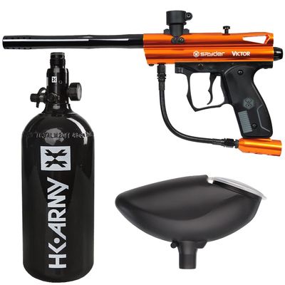 Action Village Kingman Spyder Victor Entry Paintball Gun Package Kit (Gloss Orange)