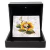 Sunflower Pendant Necklace Luxury Box Silver Necklaces for Women Charm Chain Sunflower view 1