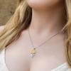 Sunflower Pendant Necklace Luxury Box Silver Necklaces for Women Charm Chain Sunflower view 3