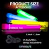 OMNISAFE 48 Ultra Bright Large Glow Sticks with 48 Black PE String, Multi Use Colourful 6 Inch Glowsticks for Parties, Camping, Emergency Glow Sticks For Blackout, Long-lasting Lighting Waterproof and view 2
