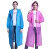 YUNLOVXEE Rain Poncho Raincoats for Adult Reusable - 2-5 Pack EVA Waterproof Rain Coat with Hood, Rain Gear for Men Women (Blue+Pink) view 1