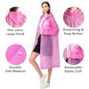 YUNLOVXEE Rain Poncho Raincoats for Adult Reusable - 2-5 Pack EVA Waterproof Rain Coat with Hood, Rain Gear for Men Women (Blue+Pink) view 3