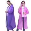 YUNLOVXEE Rain Poncho Raincoats for Adult Reusable - 2-5 Pack EVA Waterproof Rain Coat with Hood, Rain Gear for Men Women (Pink+Purple) view 1