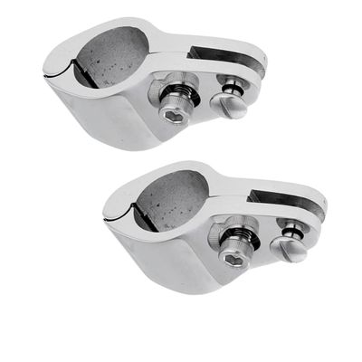 2Pack Stainless Steel 316 Marine Jaw Slide Hinged, Bimini Top Fitting Awning Hardware Fitting Rowing Boat Hardware (with Lock nut Style, Diameter:11/4 Inch 32mm)