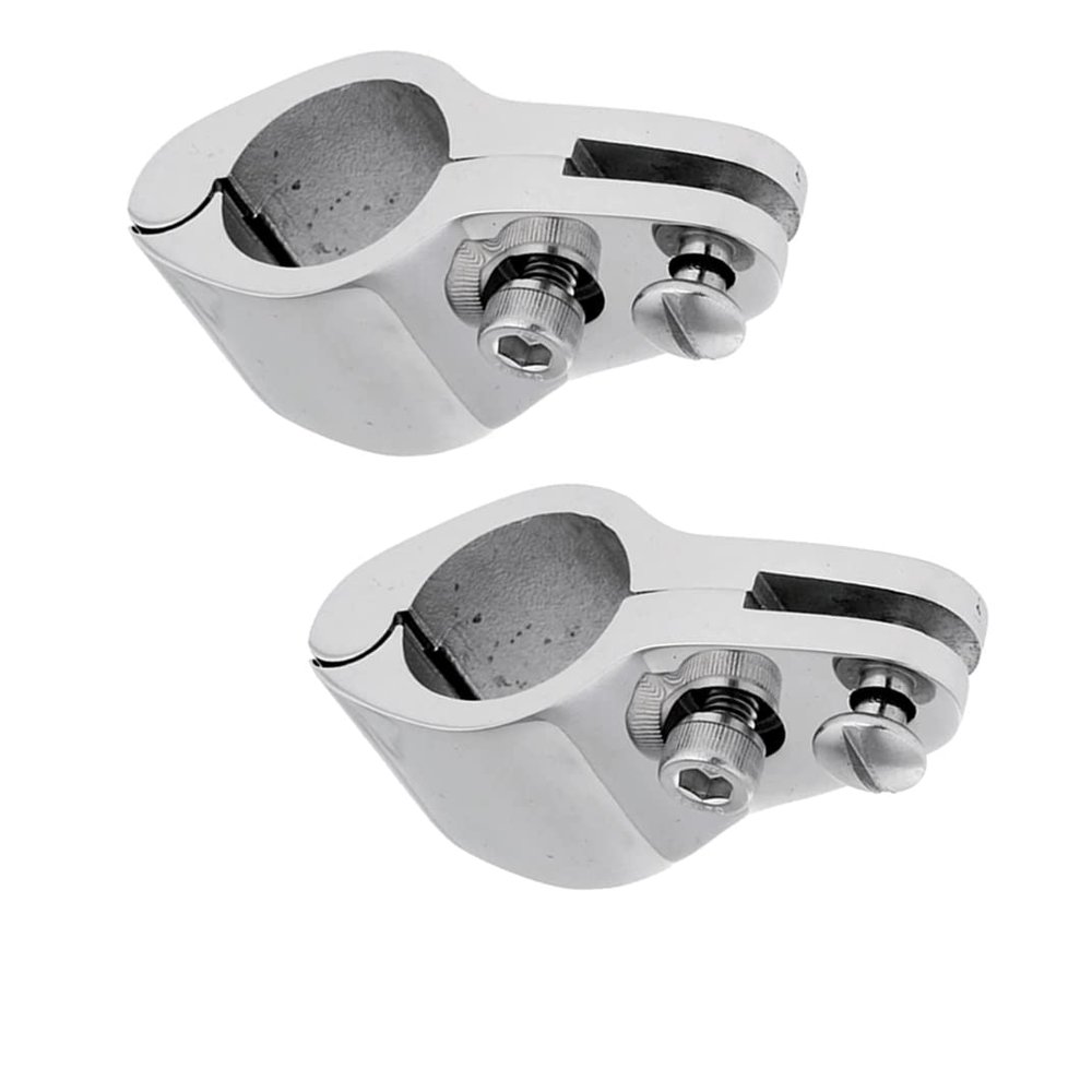 2Pack Stainless Steel 316 Marine Jaw Slide Hinged, Bimini Top Fitting Awning Hardware Fitting Rowing Boat Hardware (with Lock nut Style, Diameter:11/4 Inch 32mm)