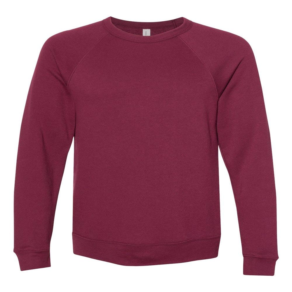Apparel Globe Unisex Sponge Fleece Crewneck Sweatshirt, Maroon, Large
