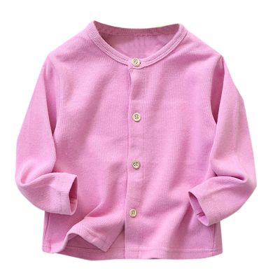 Children Kids Toddler Infant Baby Girls Boys Long Sleeve Solid Knit Cardigan Jacket Coat Outer 5t Girl (Pink, 5-6 Years)