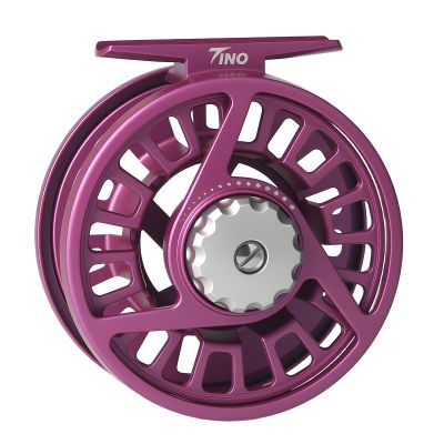 Maxcatch Tino Fly Fishing Reel, Large Arbor All Aluminum with CNC Cutting Trout Fly Reels, 3/4 5/6 7/8wt (Reel Only (Purple), 5/6 wt)