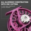 Maxcatch Tino Fly Fishing Reel, Large Arbor All Aluminum with CNC Cutting Trout Fly Reels, 3/4 5/6 7/8wt (Reel Only (Purple), 5/6 wt) view 3