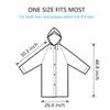 YUNLOVXEE Rain Poncho Raincoats for Adult Reusable - 2-5 Pack EVA Waterproof Rain Coat with Hood, Rain Gear for Men Women (Blue+Purple) view 2