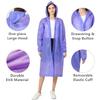 YUNLOVXEE Rain Poncho Raincoats for Adult Reusable - 2-5 Pack EVA Waterproof Rain Coat with Hood, Rain Gear for Men Women (Blue+Purple) view 3