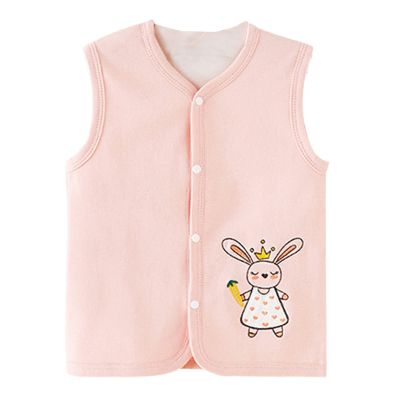 Toddler Baby Boys Girls Winter Sleeveless Cartoon Coat Outwear Warm Coat Vest Girl Outerwear (Pink, 18-24 Months)