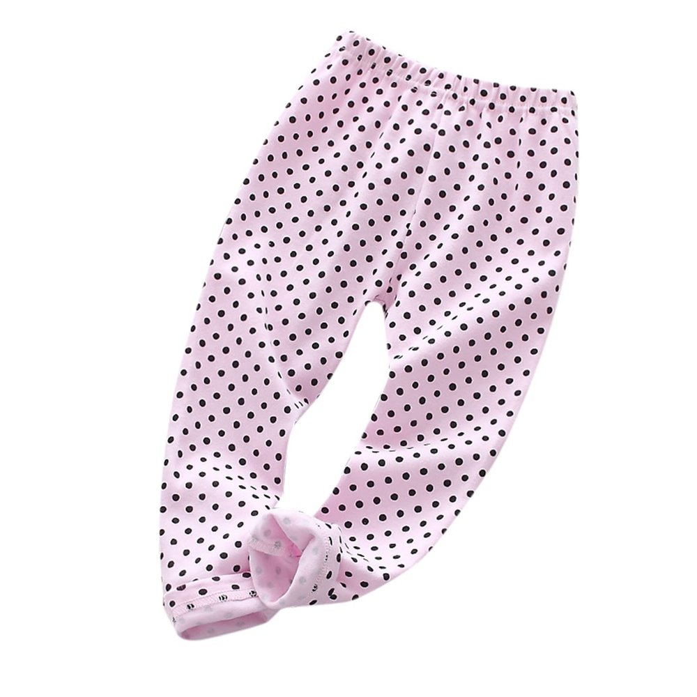 Toddler Children Infant Baby Girls Polka Dot Pants Leggings Trousers Clothes Rainbow Leggings for (Pink, 18-24 Months)