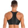 YOOJOO Men Sports Bra Crop Tank Top Vest Y-Back Fitness Muscle T-Shirt Clubwear Costume #03 X-Large view 4