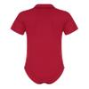 Daenrui Men's One Piece Turn-Down Collar Shirt Rompers Bodysuit Short Sleeve Button Crotch Underwear Red 4X-Large view 2