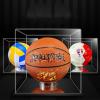 WIGING Display Case for Collectibles, Acrylic Dustproof Organizer Box, All-in-one Countertop Box with Ball Rest for Football, Basketball, Volleyball (Color : B) view 3