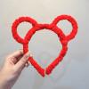 KUFptva Cat Ears Headband for Women Mouse Ears Headband Plush Hairband Animal Head Wear for Party Cosplay Makeup Hair Accessories view 2