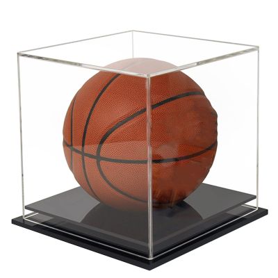 WIGING Display Case for Collectibles, All-in-one Storage Box for Football, Basketball, Volleyball, Cube Acrylic Dustproof Organizer Stand (Color : C)